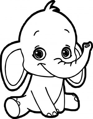 Baby Elephant Coloring Pages Ba Elephant Coloring Page Wecoloringpage ...