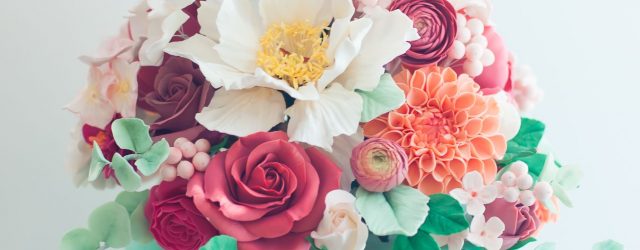 Birthday Cake With Flowers Aqua Floral Cake Lulus Sweet Secrets Cake Pinterest Cake