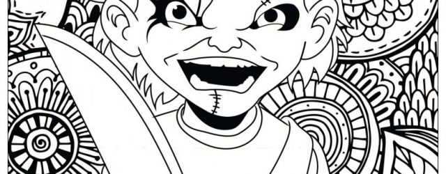 Chucky Coloring Pages Horror Chucky Halloween Adult Coloring Pages