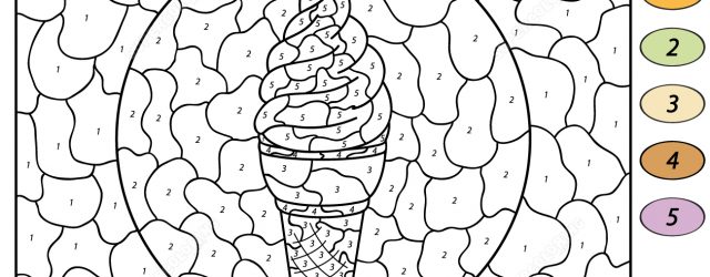 Color By Number Coloring Pages Sweet And Tasty Ice Cream Color Number Free Printable Coloring