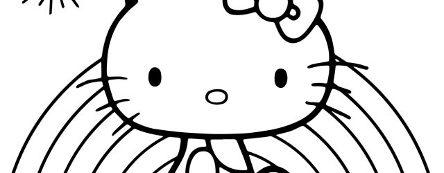 Coloring Pages Hello Kitty Hello Kitty Rainbow Coloring Page Free Printable Coloring Pages