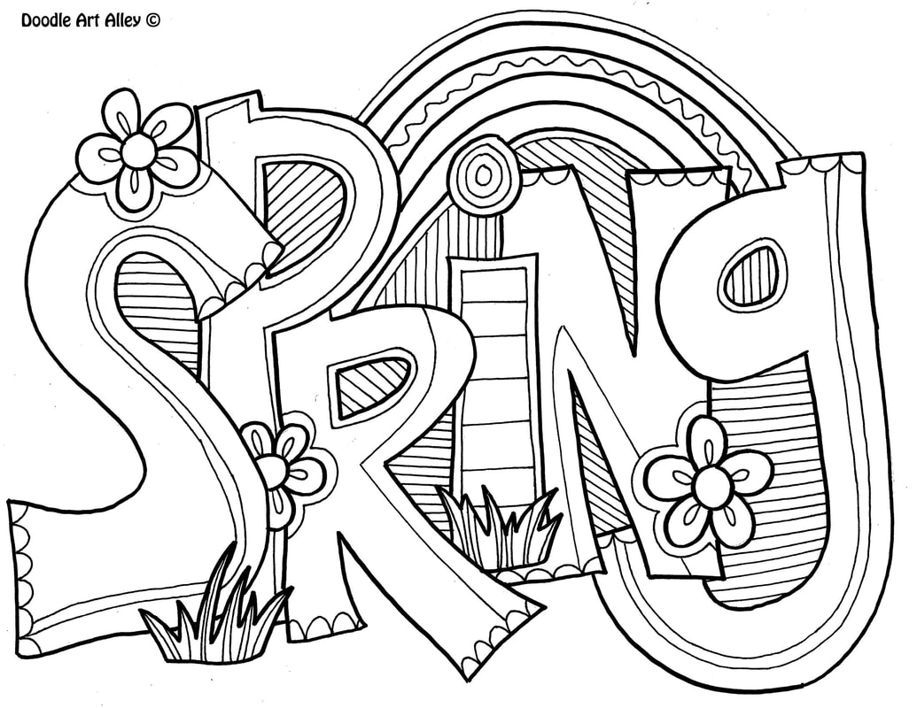 Coloring Pages Spring Spring Coloring Pages Doodle Art Alley
