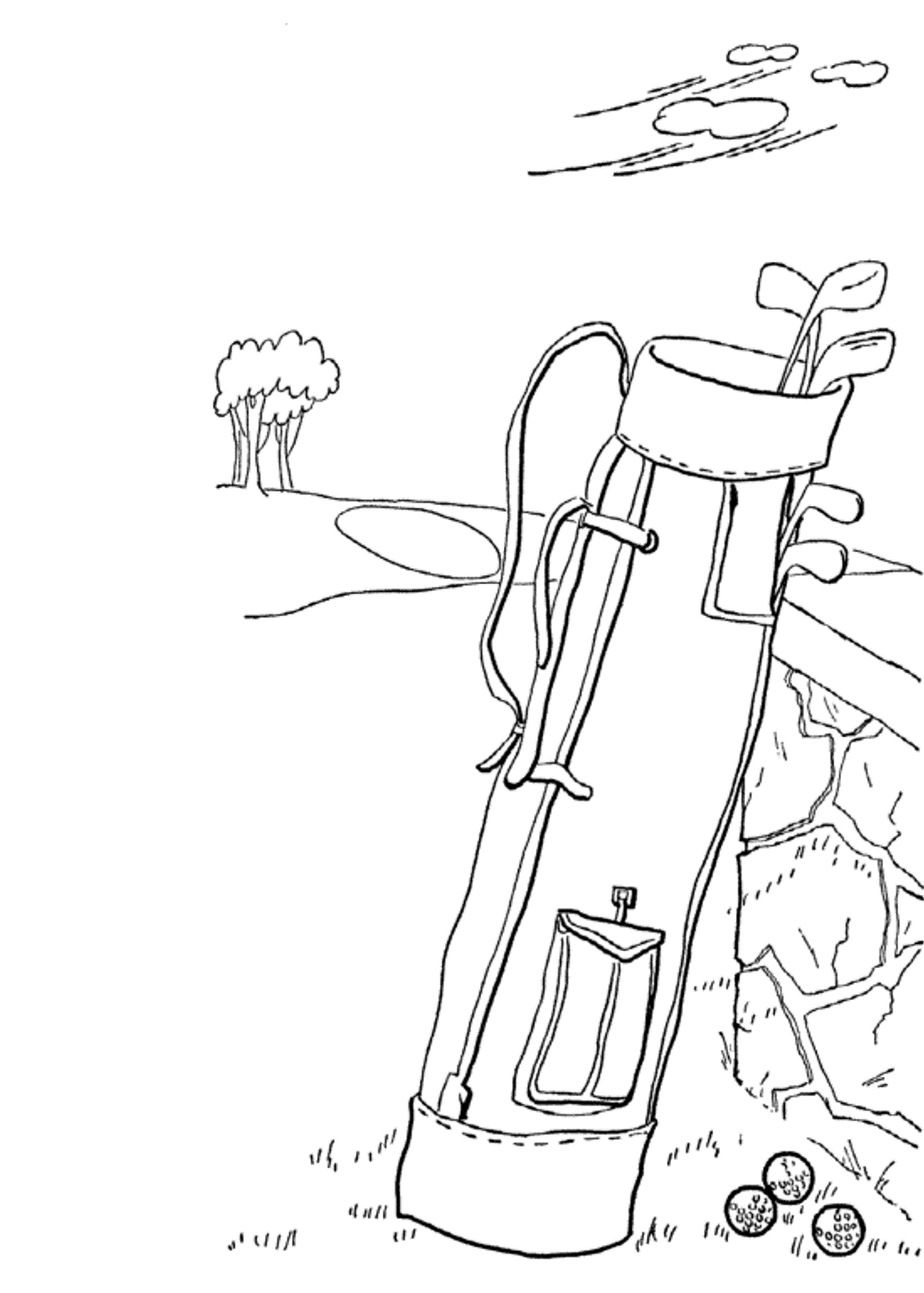 Golf Coloring Pages Golf Bag Sports Coloring Pages Sport Coloring Pages Of