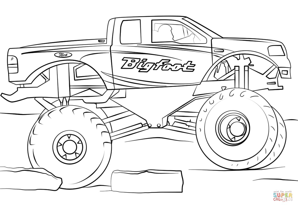 27+ Marvelous Image of Monster Truck Coloring Page - albanysinsanity.com
