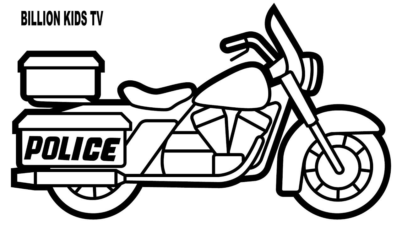 Police Motorcycle Coloring Pages Coloring Pages