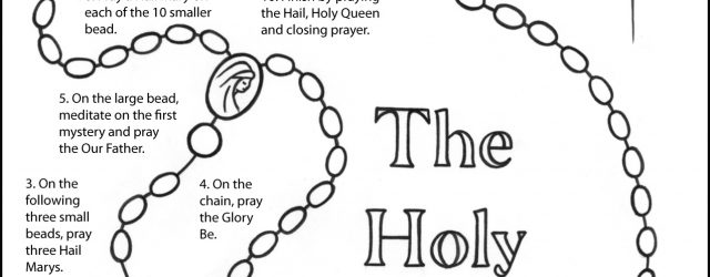 Rosary Coloring Page How To Pray The Rosary Coloring Page For Kids Thecatholickid