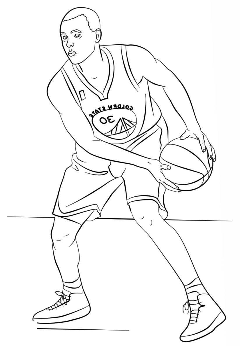 Stephen Curry Coloring Pages Nba Coloring Pages Stephen Curry Drawing 