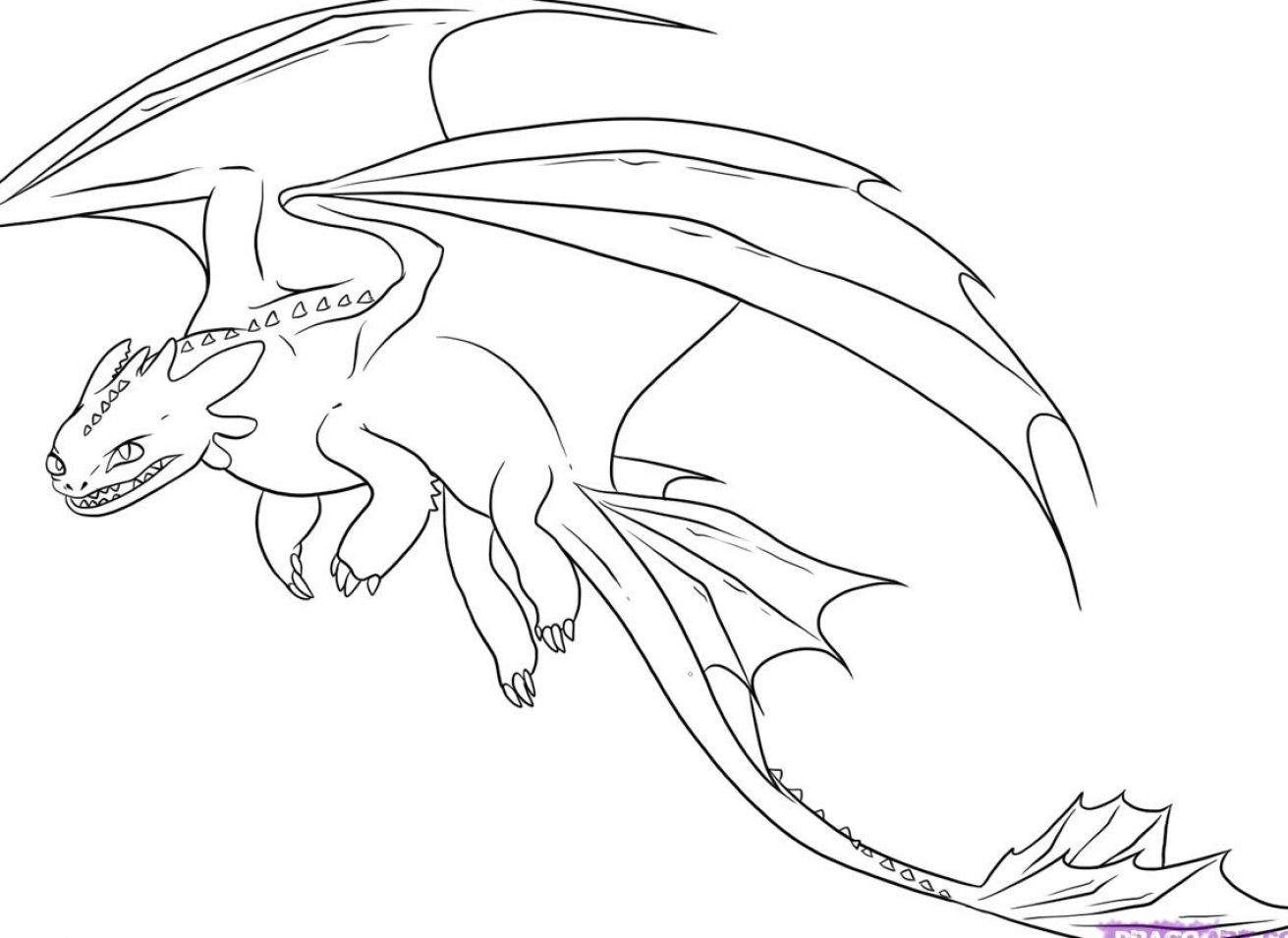 Beautiful Picture of Toothless Coloring Pages - albanysinsanity.com