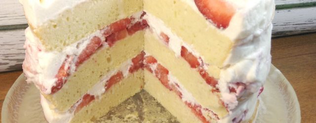 Tres Leches Birthday Cake Layered Tres Leche Cake With Strawberries Say It With Cake