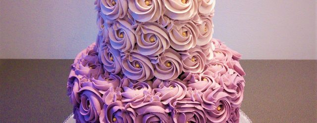 Two Tier Birthday Cake Purple Rose Ombre Two Tier Cake Glittercake Glitter Cake Cake